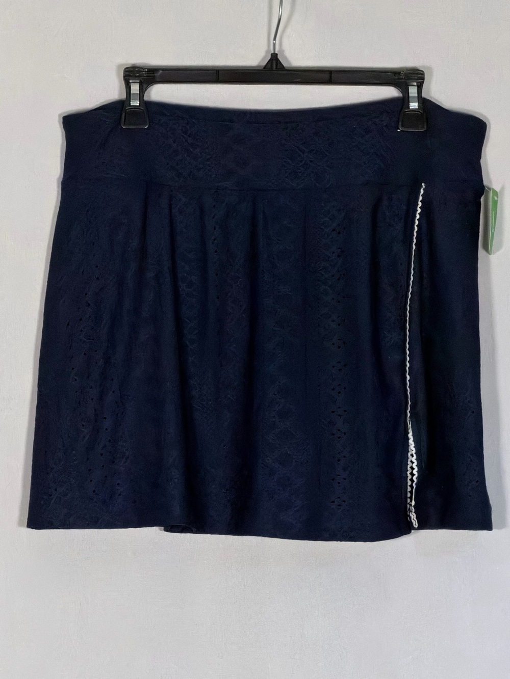 RBX Navy Eyelet Embroidered Skort Built In Shorts Size L NWT